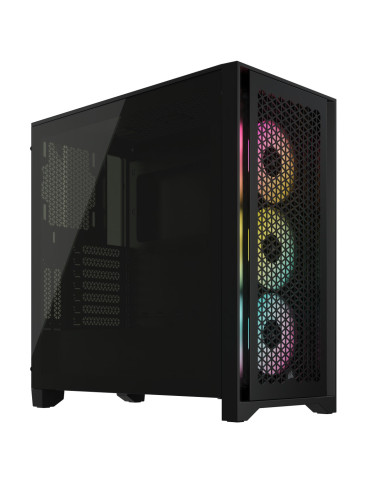 CARCASA Corsair iCUE 4000D RGB AIRFLOW Mid-Tower Case, Black -