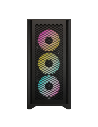 CARCASA Corsair iCUE 4000D RGB AIRFLOW Mid-Tower Case, Black -