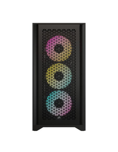 CARCASA Corsair iCUE 4000D RGB AIRFLOW Mid-Tower Case, Black -