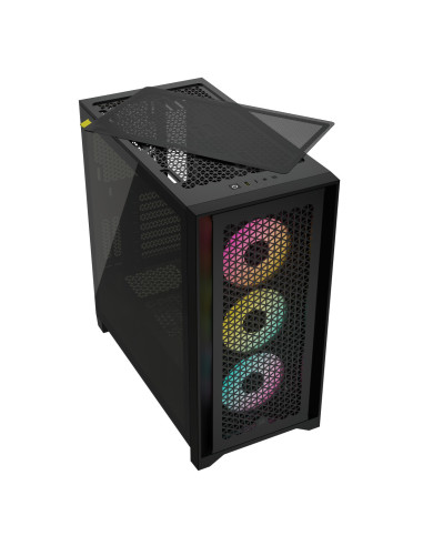 CARCASA Corsair iCUE 4000D RGB AIRFLOW Mid-Tower Case, Black -