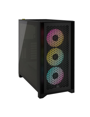 CARCASA Corsair iCUE 4000D RGB AIRFLOW Mid-Tower Case, Black -