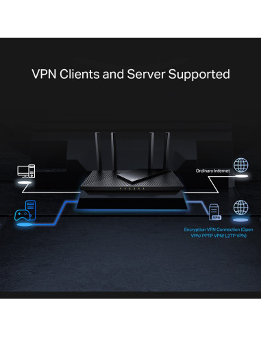 ROUTER TP-LINK wireless AX3000, 3000Mbps,1 x 2.5 Gbps WAN/LAN