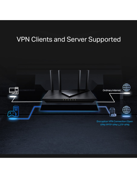 ROUTER TP-LINK wireless AX3000, 3000Mbps,1 x 2.5 Gbps WAN/LAN