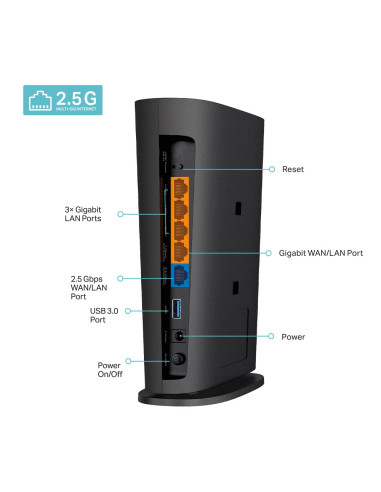 ROUTER TP-LINK wireless AX6000,1 x 2.5 Gbps WAN/LAN, 1 x 1 Gbps