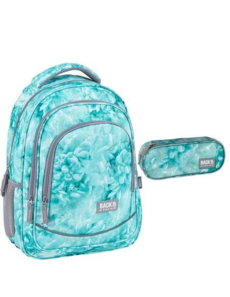 Set scoala Backup - Ghiozdan, Penar etui, Motiv mint explosion