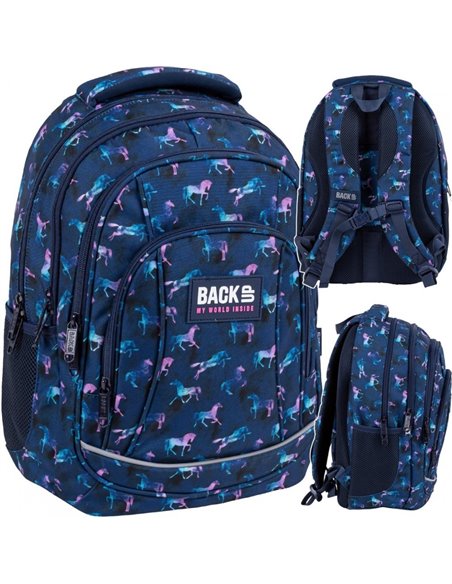 Set scoala Backup - Ghiozdan, Penar etui, Motiv cal