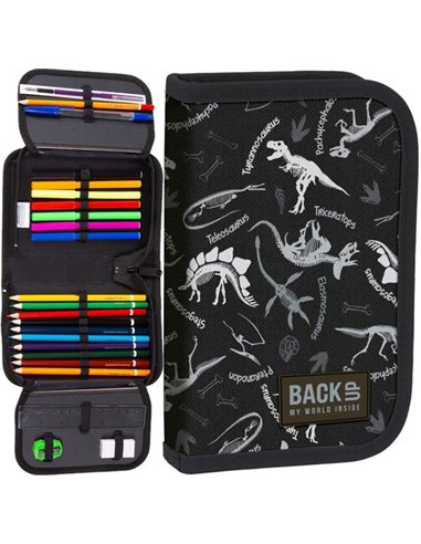Set scoala 114 - Ghiozdan, Penar 1 fermoar, Sac incaltaminte, Motiv dinozaur