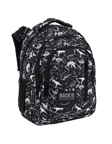 Set scoala 114 - Ghiozdan, Penar 1 fermoar, Sac incaltaminte, Motiv dinozaur