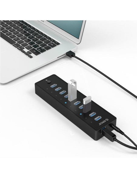 Hub Orico P10-U3 cu 10 port-uri USB 3.0,P10-U3-BK