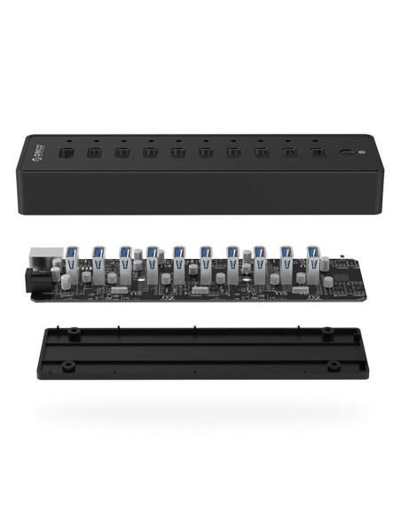 Hub Orico P10-U3 cu 10 port-uri USB 3.0,P10-U3-BK