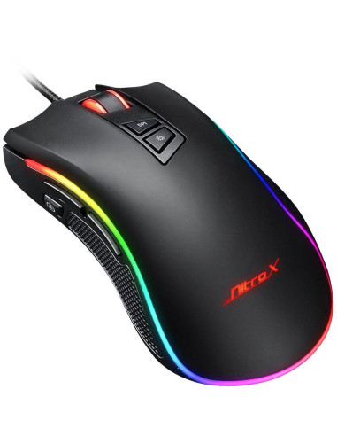 Mouse gaming NitroX GT-300+ negru iluminare RGB,GT-300+