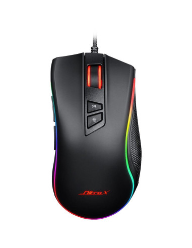 Mouse gaming NitroX GT-300+ negru iluminare RGB,GT-300+