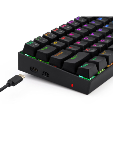Tastatura gaming wireless si cu fir Redragon Deimos neagra