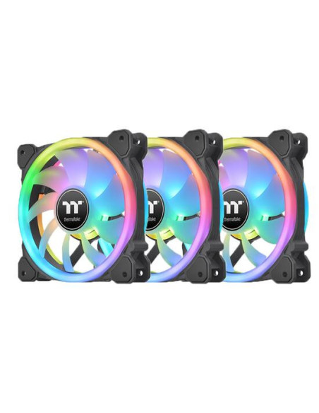 Set 3 ventilatoare Thermaltake Swafan 12 120mm iluminare