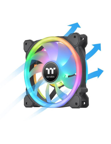 Set 3 ventilatoare Thermaltake Swafan 12 120mm iluminare