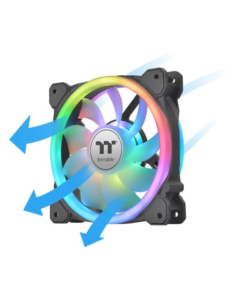 Set 3 ventilatoare Thermaltake Swafan 12 120mm iluminare
