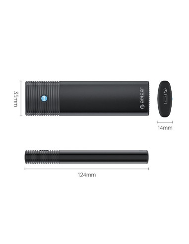 Rack SSD Orico PWM2-G2 USB3.2 GEN1 NVMe M.2 negru,PWM2-G2-BK