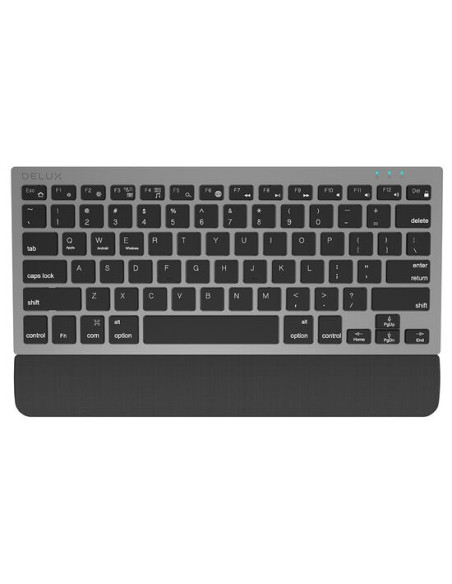 Tastatura bluetooth si wireless Delux K3300D neagra,K3300D-BK-GR