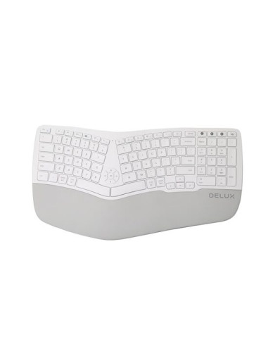 Tastatura bluetooth si wireless Delux GM902A alba,GM902-WH