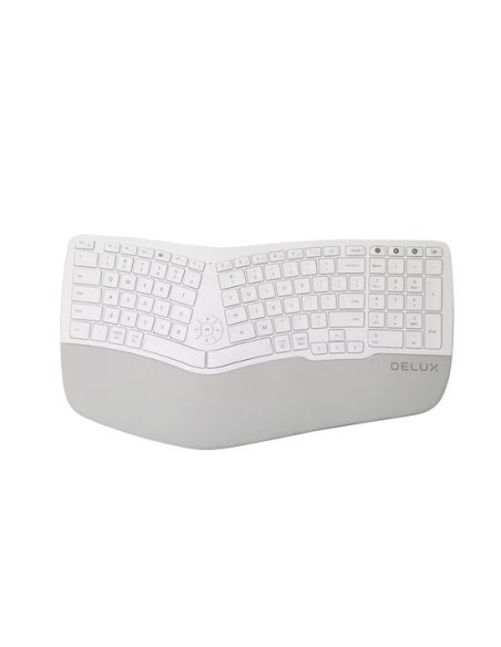 Tastatura bluetooth si wireless Delux GM902A alba,GM902-WH