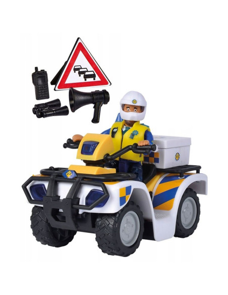 ATV Simba Fireman Sam Police cu figurina Malcolm si