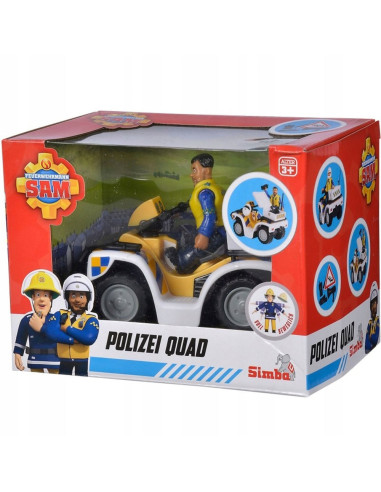 ATV Simba Fireman Sam Police cu figurina Malcolm si