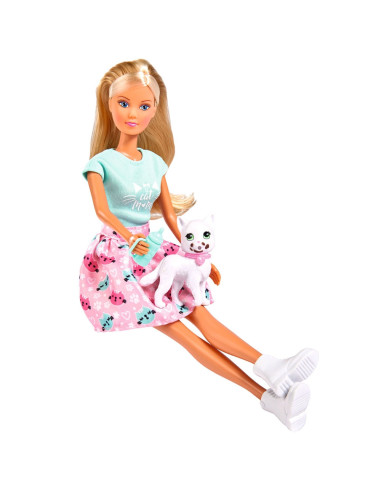 Papusa Simba Steffi Love, Kitty Love 29 cm cu figurina si