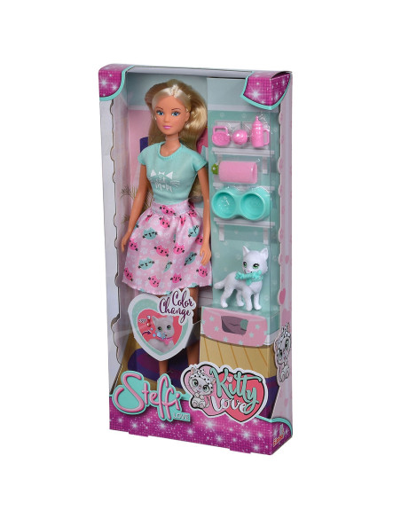 Papusa Simba Steffi Love, Kitty Love 29 cm cu figurina si