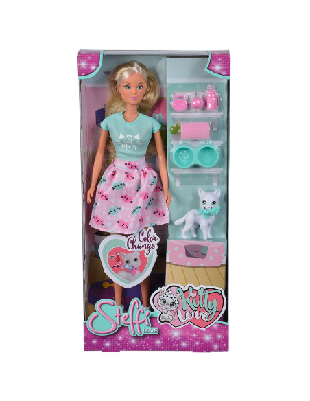 Papusa Simba Steffi Love, Kitty Love 29 cm cu figurina si