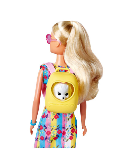 Papusa Simba Steffi Love Go Go Puppy 29 cm cu figurina si