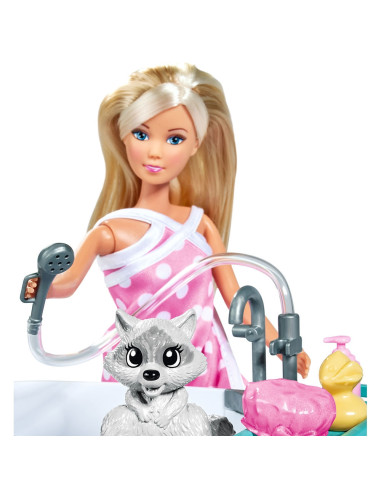 Papusa Simba Steffi Love Bath Fun 29 cm cu figurina si