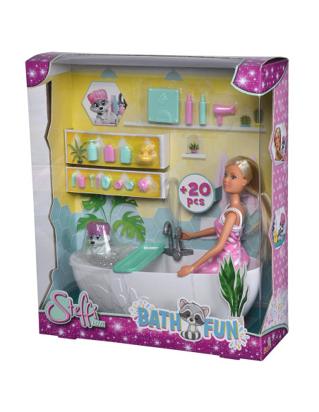 Papusa Simba Steffi Love Bath Fun 29 cm cu figurina si