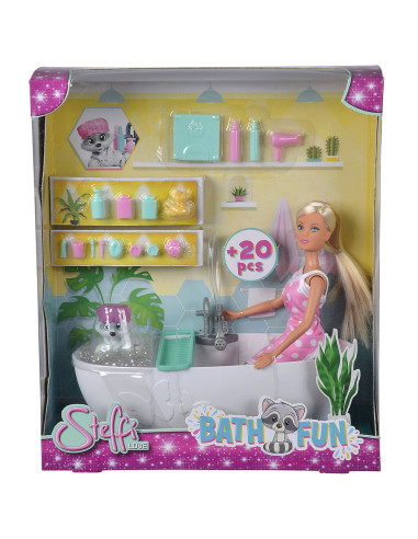Papusa Simba Steffi Love Bath Fun 29 cm cu figurina si