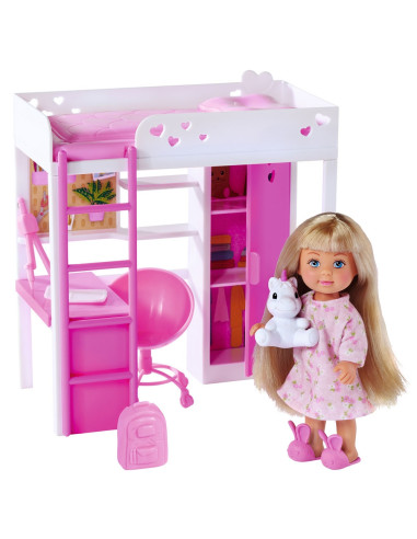 Papusa Simba Evi Love My Room 12 cm cu figurina si