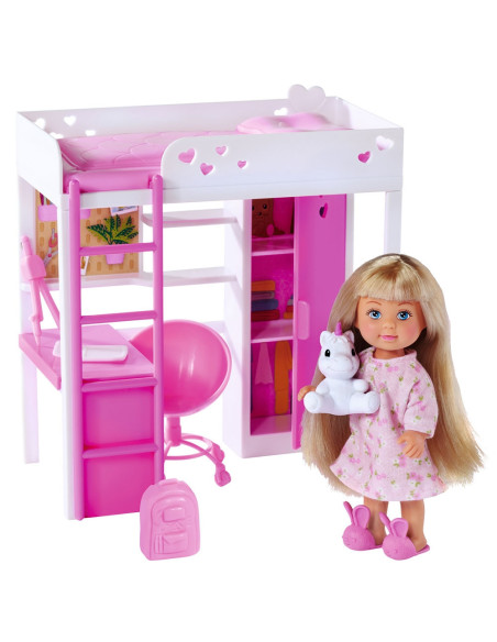 Papusa Simba Evi Love My Room 12 cm cu figurina si