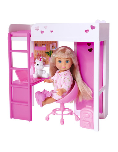 Papusa Simba Evi Love My Room 12 cm cu figurina si