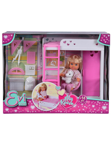 Papusa Simba Evi Love My Room 12 cm cu figurina si