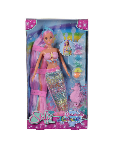 Papusa Simba Steffi Love Rainbow Mermaid 29 cm cu