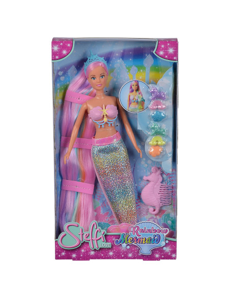 Papusa Simba Steffi Love Rainbow Mermaid 29 cm cu