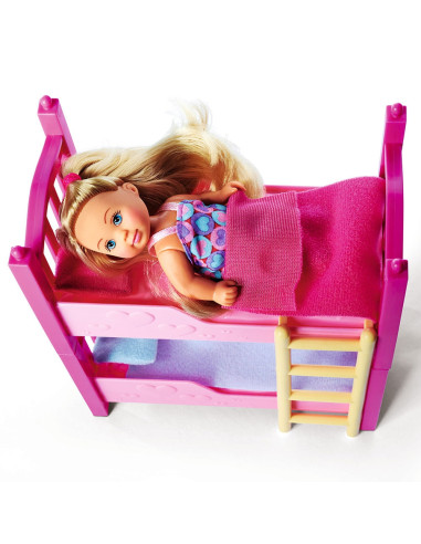 Set Simba Evi Love 2 Floor Bed cu 2 papusi 12 cm si pat