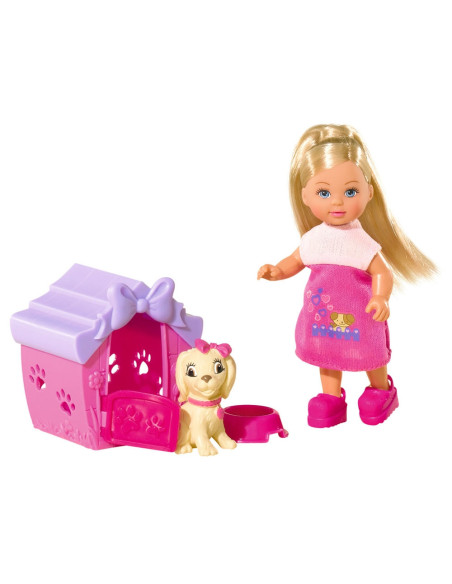 Papusa Simba Evi Love Dog House 12 cm cu figurina si