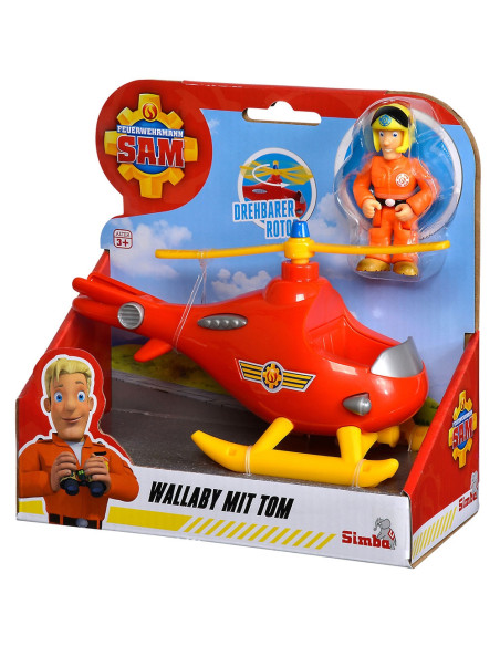 Elicopter Simba Fireman Sam Wallaby cu figurina