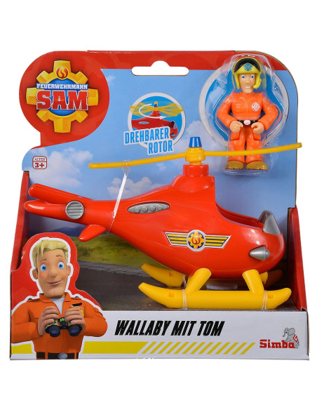 Elicopter Simba Fireman Sam Wallaby cu figurina