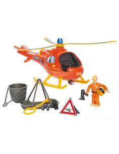 Elicopter electric Simba Fireman Sam Wallaby cu figurina