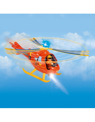 Elicopter electric Simba Fireman Sam Wallaby cu figurina