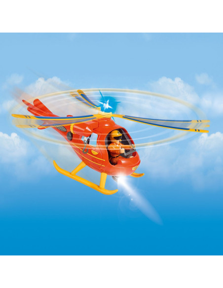 Elicopter electric Simba Fireman Sam Wallaby cu figurina