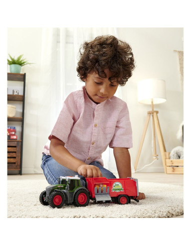 Tractor Dickie Toys Fendt Farm cu remorca,S203734001