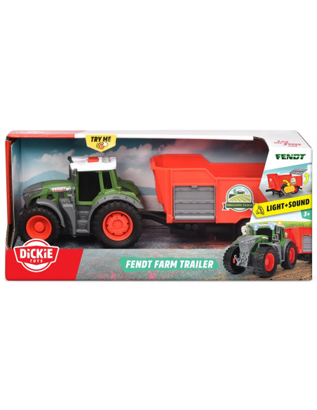 Tractor Dickie Toys Fendt Farm cu remorca,S203734001