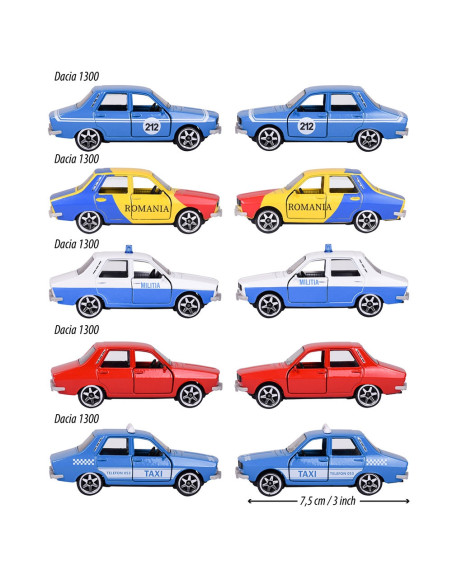 Set Majorette Dacia 1300 cu 5 masinute,S212053165SRO