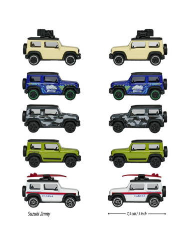 Set Majorette Suzuki Jimny cu 5 masinute din metal,S212053177